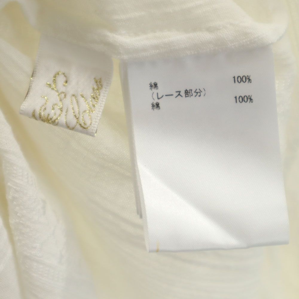 Unused GRACE CLASS Long Sleeve Frill Lace Long Dress 2-36 White Thin Women Used
