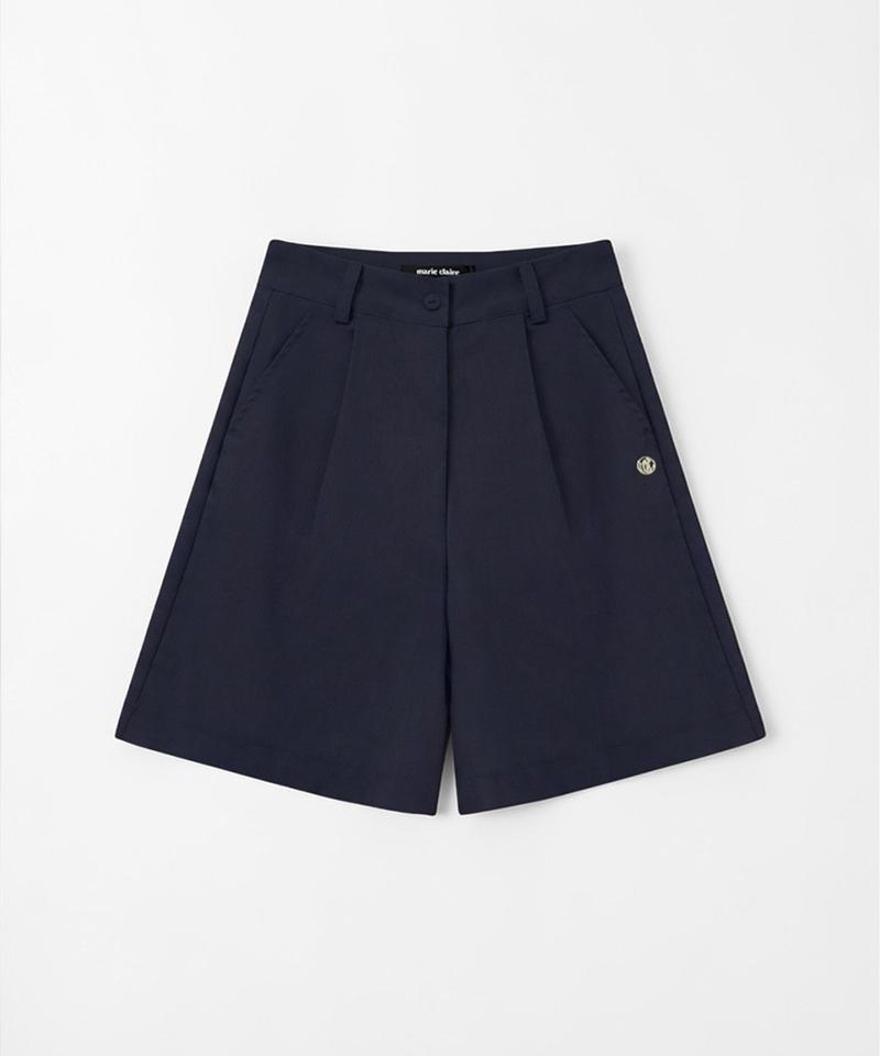 MARIE CLAIRE Single-Pleat Linen Shorts (Magbso02Mny)