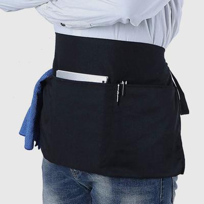 Halbschürze mit 3 Taschen Polyester Arbeits-Schürze Schnelltrocknend Wasserdichte Schürze Pflegeleicht Staubdichte Koch-Schürze für Köche Bäcker Restaurants Heimgebrauch