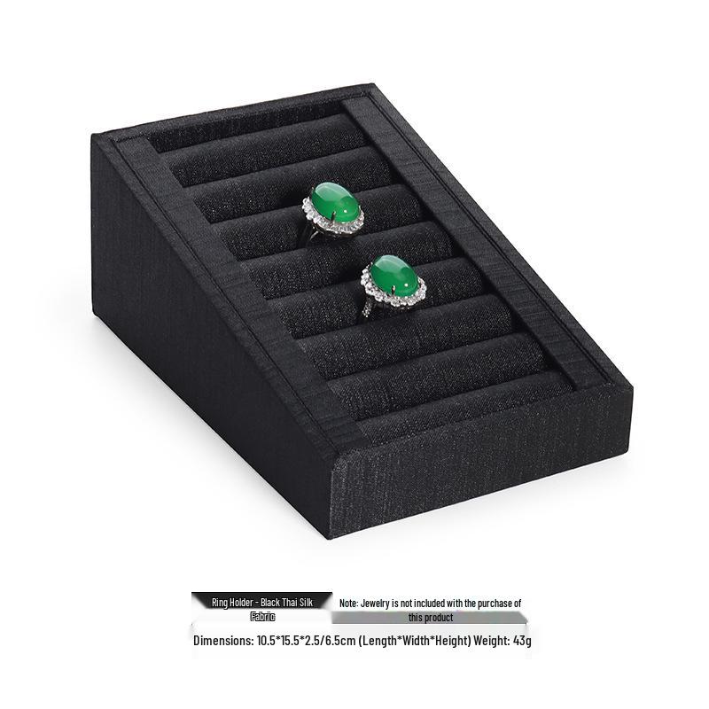 Gold Brushed Leather Jewelry Display Tray for Rings and Bracelets Jewelry Tray