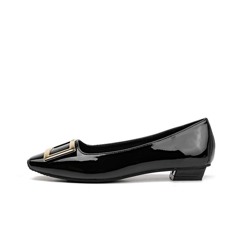 

Лакированная кожа квадратная пряжка туфли-лодочки на высоком каблуке толстый каблук средний каблук квадратный носок с мелким вырезом женская обувь для работы 40