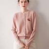 Lekasha Women's 100% Pure Cashmere Strawberry Jacquard Long Sleeve Sweater