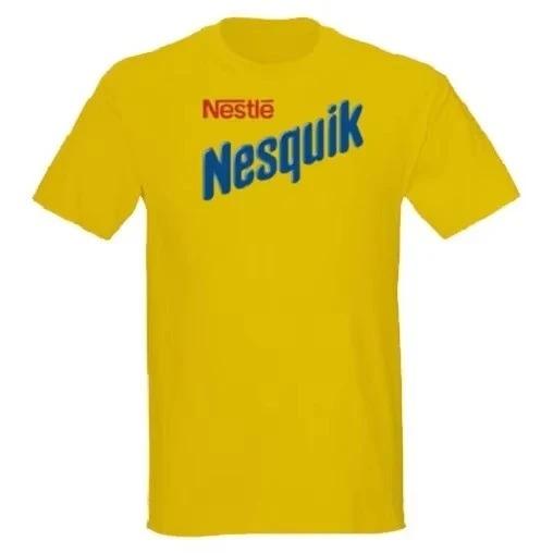 2026 Лето Горячая Распродажа Модный Принт Футболка Nesquik Шоколадное Молоко Футболка Высококачественная Роскошная Винтажная Мужская Женская Детская Верхняя Одежда Оверсайз 4XL