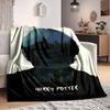 1pc Harry Potter Flannel Throw Blanket - HD Printed Lightweight Soft Warm All-Season Blanket for Sofa, Bed, Travel, Camping 031