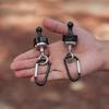 Camping Magnetic Hook Heavy Duty Aluminum Alloy Detachable Outdoor Canopy Camping Tent Canopy Lantern Light Kettle Hanging D-ring Buckle Hanger