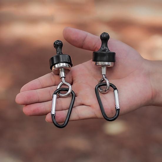 Camping Magnetic Hook Heavy Duty Aluminum Alloy Detachable Outdoor Canopy Camping Tent Canopy Lantern Light Kettle Hanging D-ring Buckle Hanger