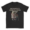 Respect Your Elders Retro Gaming Funny Gamer Controller 80s Cotton TShirt For Adult Summer  TShirts O Neck Tees Oversized Tops