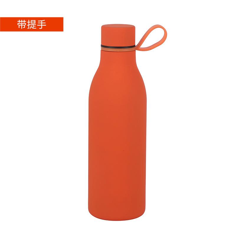 Schöner Griff Kleine Mundflasche 304 Edelstahl Thermosbecher Tragbarer Sportwasserbecher Geschenkbecher