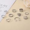 Ring, Wind Hollow Butterfly Fashion Pearl 10-Piece Set Ring Ring Ring