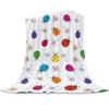 Coperta in pile leggera, super morbida, accogliente, rossa con coccinella su sfondo bianco, coperta regalo per adulti e bambini