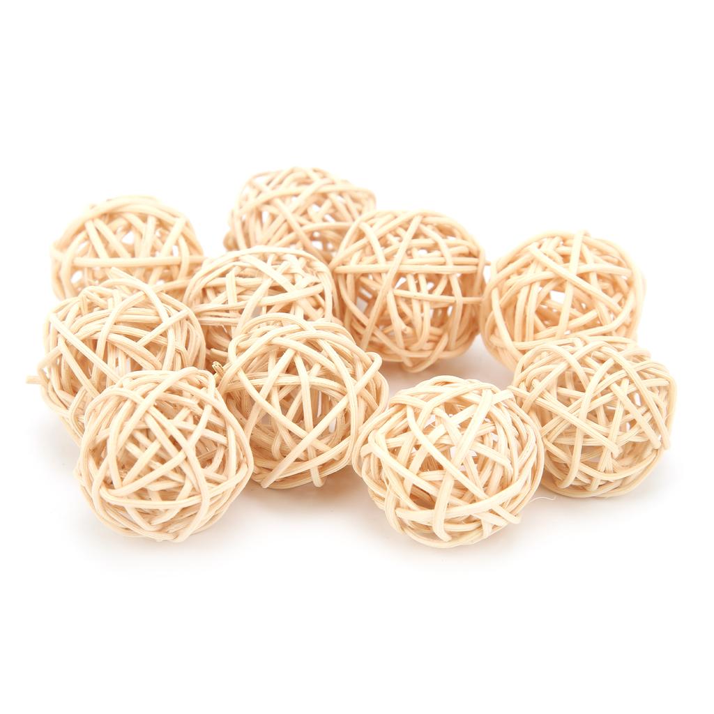 Sepak Takraw Spielzeug, natürliche Farbe, Rattan, sicheres und harmloses Papageien-Kleintier-Kauspielzeug für Papageien