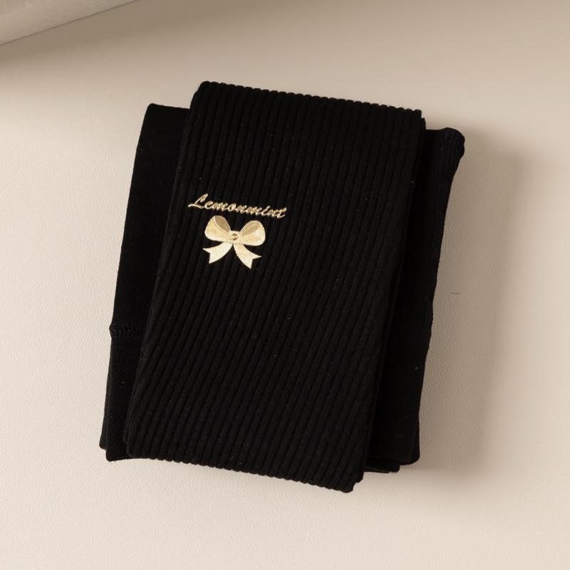 

Теплые зимние колготки для девочек, полосатые велюровые леггинсы с носками для детей L 105-120cm