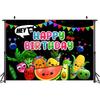 Hey Bear Sensory Fruit Backdrop Kids Birthday Party Fruit Photo Banner Decoration