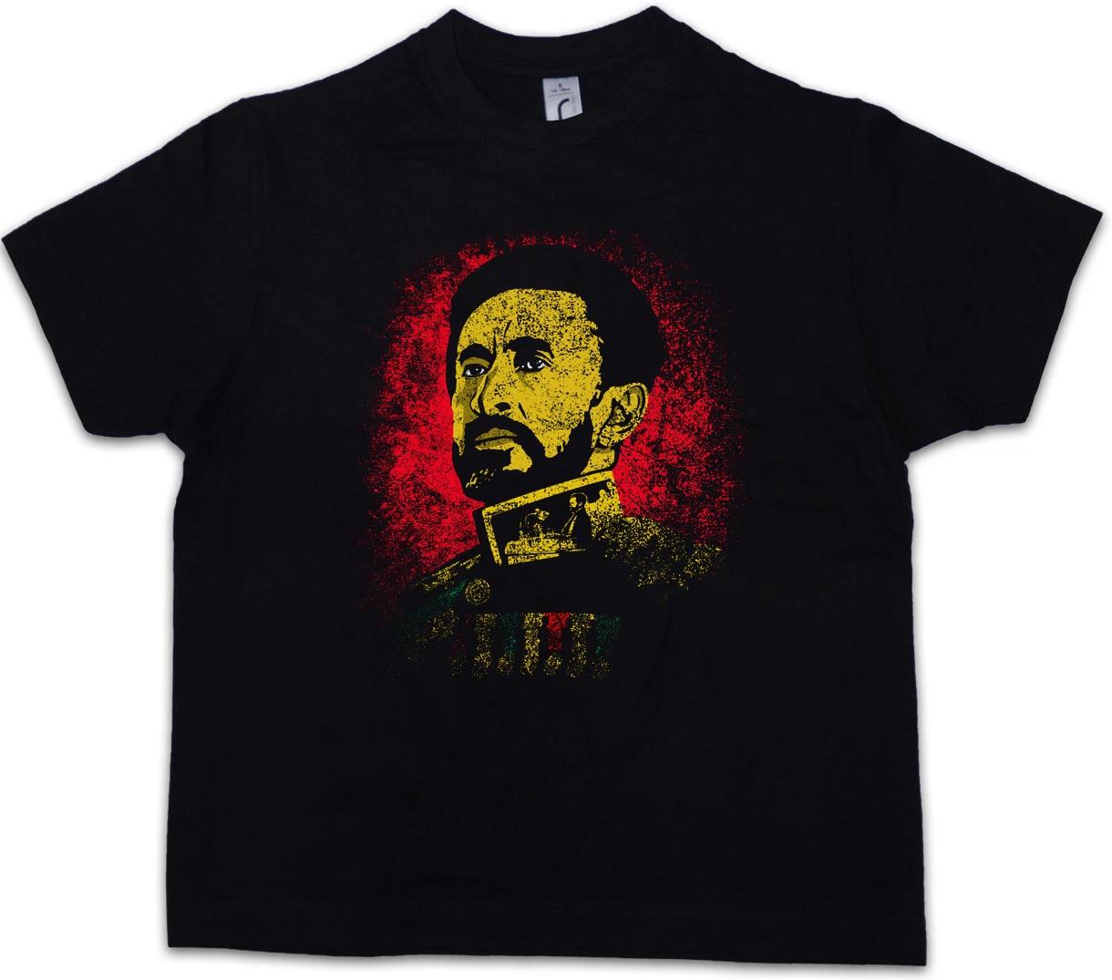 HAILE SELASSIE PORTRAIT I Kids Boys kids boys T-Shirt Lion of Judah Ethiopia Rastafari 150