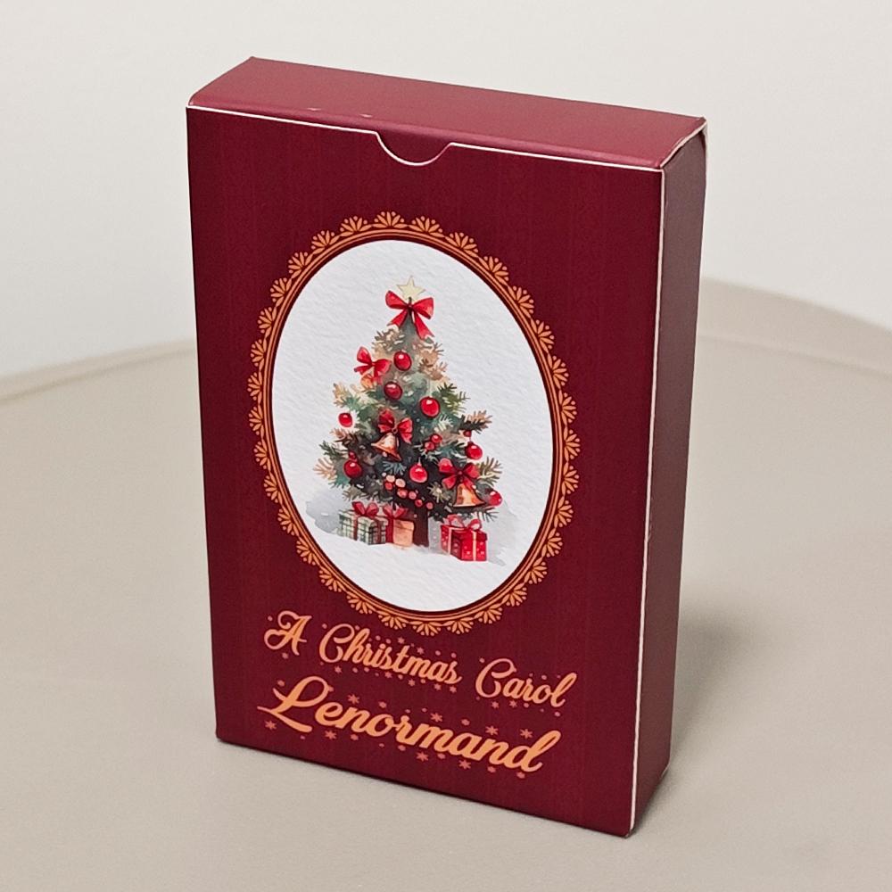 9*6cm Christmas Carol Lenormand Deck 42 Pcs Cute Christmas-themed Lenormand Cards Printed On 350GSM Double-embossed Cardstock