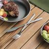 Boundless Voyage Titanium Camping Cutlery Set Solo Camping Set with Storage Bag (Ti1055T) - Spoon, Fork, Knife, Lightweight, Durable, Compact,