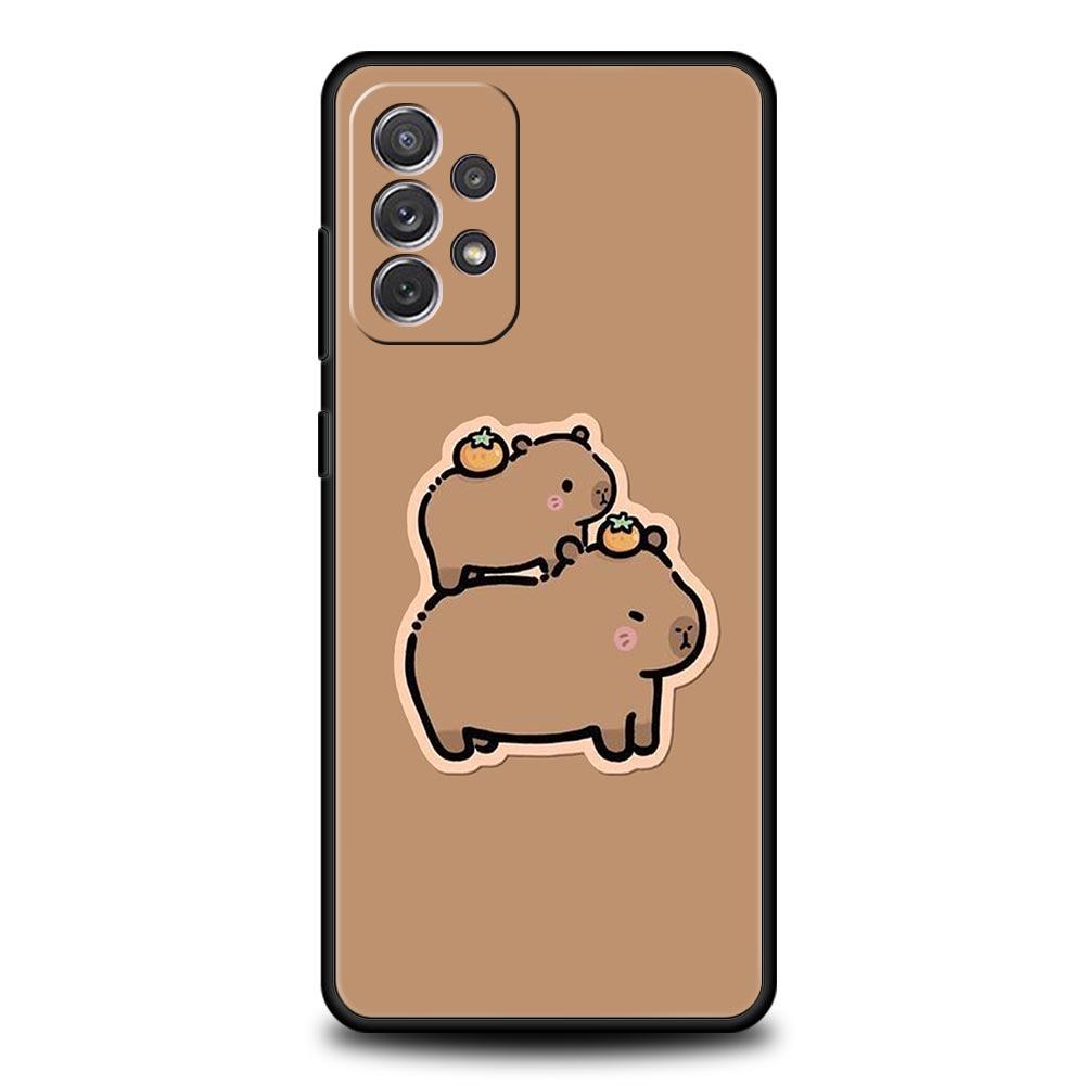 Cartoon Capybara Couple Paired Case for Samsung A51 A71 A21S A12 A11 A15 A25 A31 A41 A23 A33 A53 A73 A05S A13 5G A35 A55 Cover