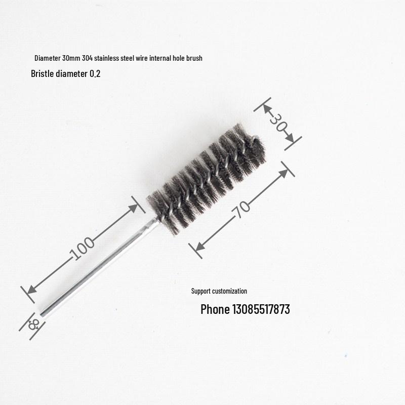 Abrasive Wire Tube & Pipe Brush - Steel Bristle for Deburring & Polishing