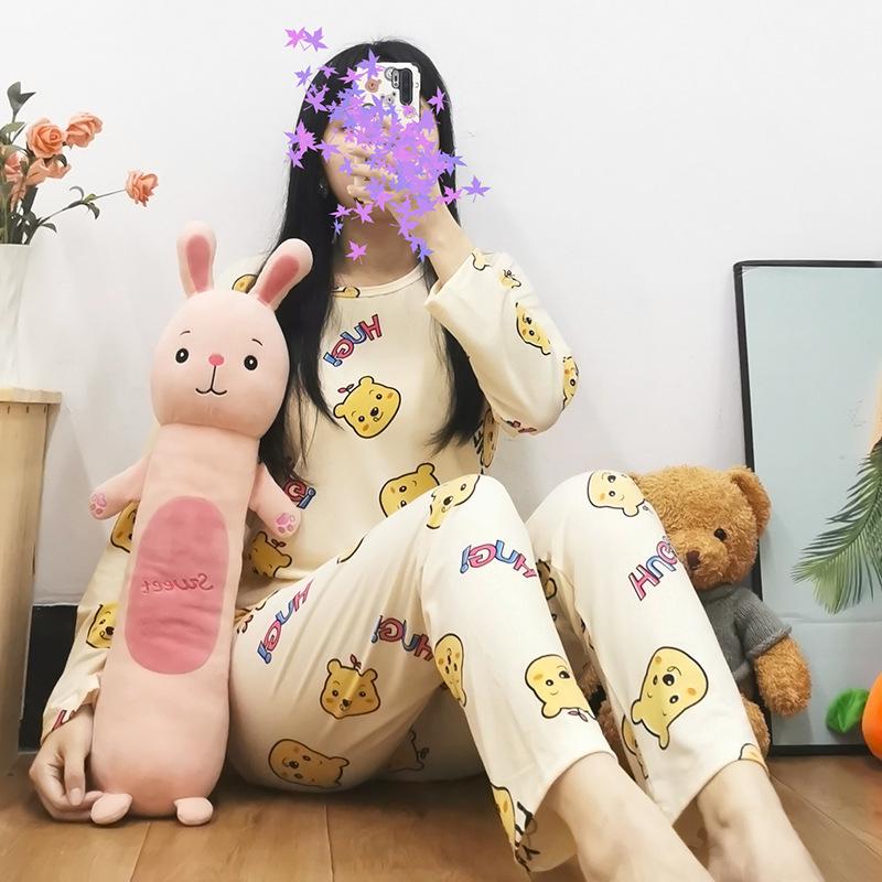 Women's Autumn/Winter Pajama Set: Cute, Girlish Long-Sleeve, Loose, Casual Homewear