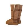 Tall snow boots, women's winter models, warm, piled, thickened belt buckle, two wear non-slip snow cotton shoes