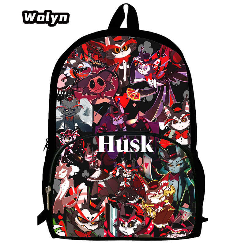 Hell Inn Hazbin Hotel Student School Bag High Value Leisure Oxford Ridge Relief Backpack