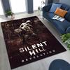 Klassisches Silent Hill Horror Game Filmkunst Teppich für Schlafzimmer Wohnzimmer Sofa Heim Fußmatte Dekor,Große Kinder Spiel Rutschfeste Bodenmatte