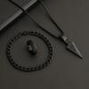 3pcs Set Arrow Jewelry Set Punk Hip Hop Chain Bracelet Ring Necklace for Women Men Cool Party Jewelry Gifts