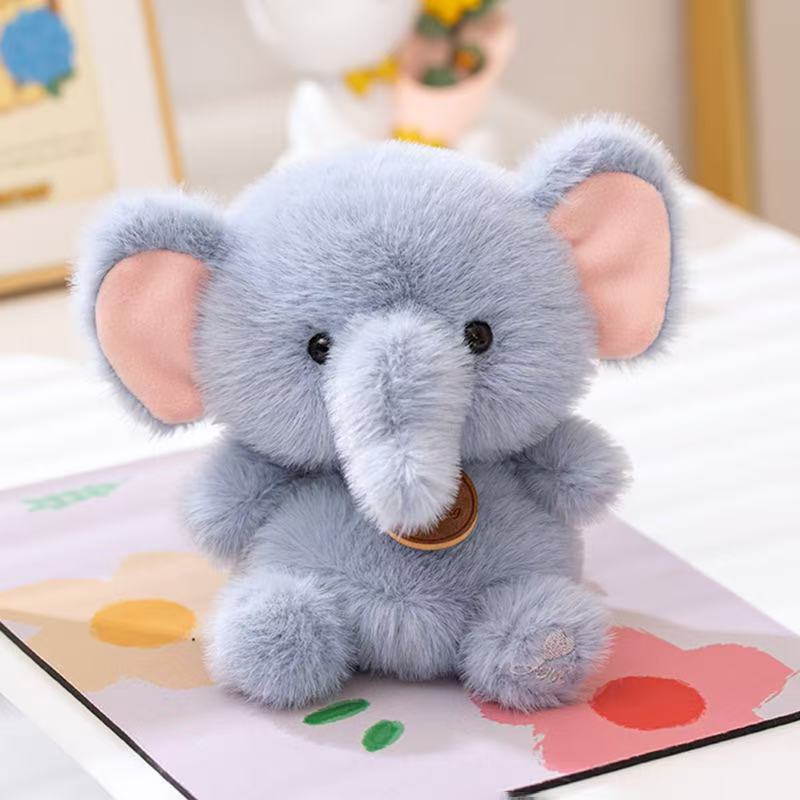 Panda Dinosaur Elephant Penguin Cartoon Animal Sitting Plush Pendant Doll