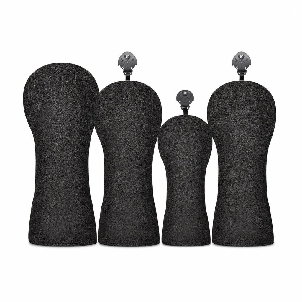 4 Pieces Golf Club Head Cover Stretch-Fit Sporting Goods Snug for Golfers