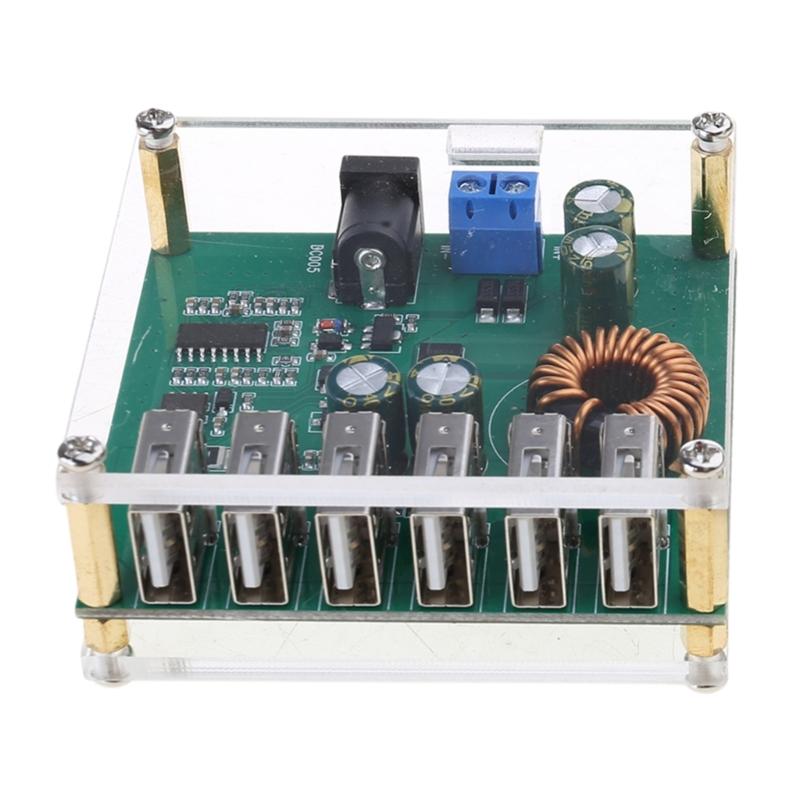 Compactly 6USB DCBuck Power Supply Module Voltages Regulator with 6 USB Port for Efficient MultiDevice Charging