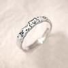 Couple Ring Cartoon Cat Fish Dog Bone Graffiti Design Matte Wavy Edge Textured Surface Finger Ring Non-Oxidizing Jewelry Gift