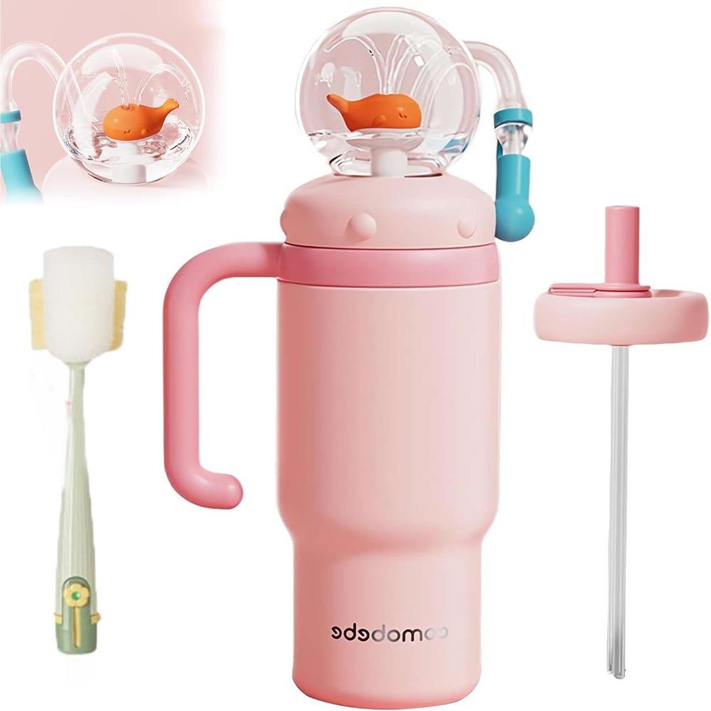 Double Drinking Lid Insulated Water Bottle Leak Proof Whale Cup Creative Gift Drinking Cup