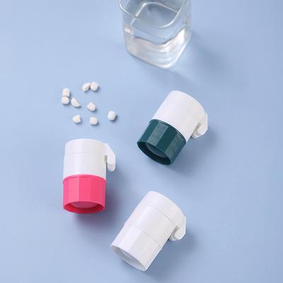 Random Color Portable Pill Case Medicine Splitter Pill Cutter Medicine Box