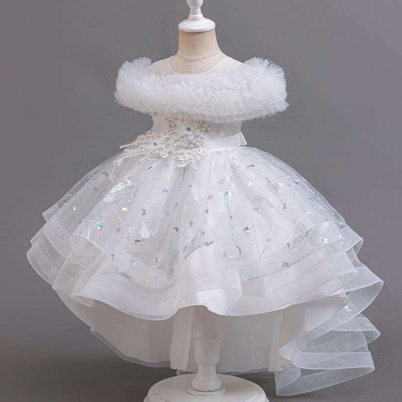 Vestito da Principessa Bambina Zi Xia per Età 2-3: Gonna in Rete, Abito da Sposa e da Sera