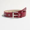 Fashion Punk Women's Belt Korean Style Casual Metal Buckle Waistband Versatile Star Hollow Eyelet Waist Strap Jeans Decor
