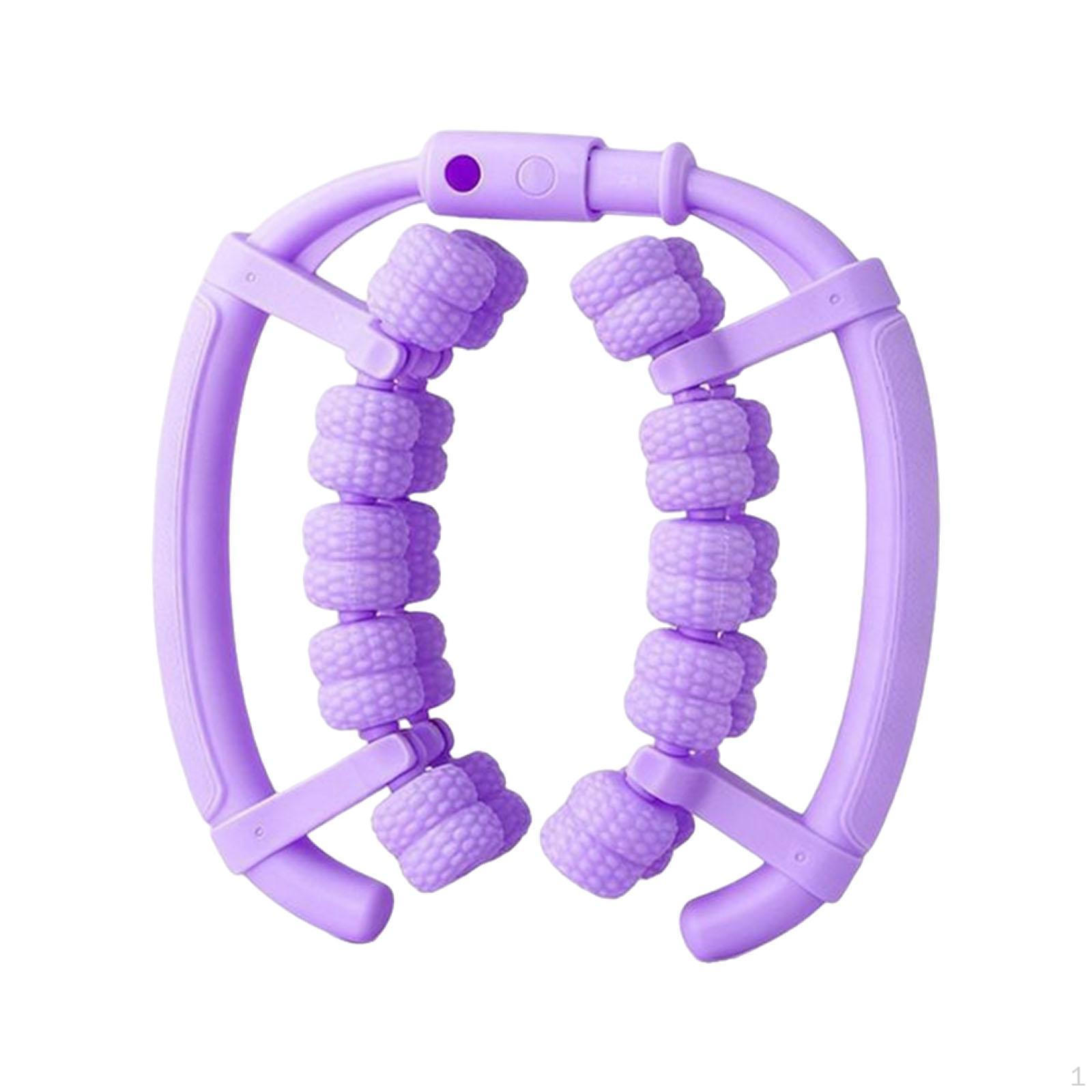 

Cellulite Massage Roller for Leg Handheld 40 Wheel Circular Clamp Thighs фіолетовий