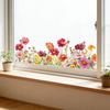 Glass Sticker Double Sided Visual Graphic Removable Waterproof Flower Wall Stickers Decorative Wall Sticker Windows Decoration