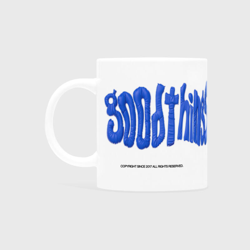 GOOD THINGS TAKE TIME-BLUE (Mug) mug