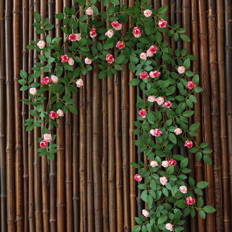 Rose Vine Faux Flower Garland for Air Conditioner, Ceiling, and Wall Decoration