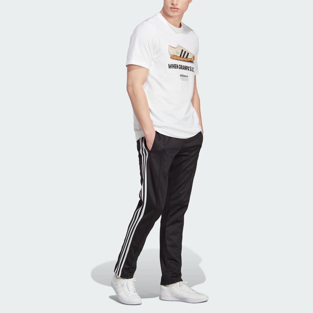 adidas Originals New Age Tee With Letter Shoe Print Round Neck Sports Short Sleeve Men Tops White IC8871