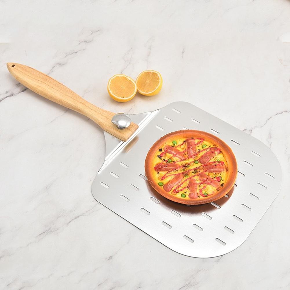 Pizza Peel Perforated Peel Foldable Pizza Turner Transfer Tool For Oven Grill Baking Pizza Stone Bread Pastry Kitchen Accessory