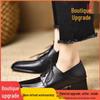 Retro Preppy Mid-Heel Square-Toe Leather Loafers with Deep-Mouth Lace-Up and Kitten Heel for Women