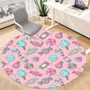 1pc Candy Pattern Chair Carpet for Office Non Slip, Machine Washable Rug for Office, Room Holiday Decor for Christmas, Birthday Polyester