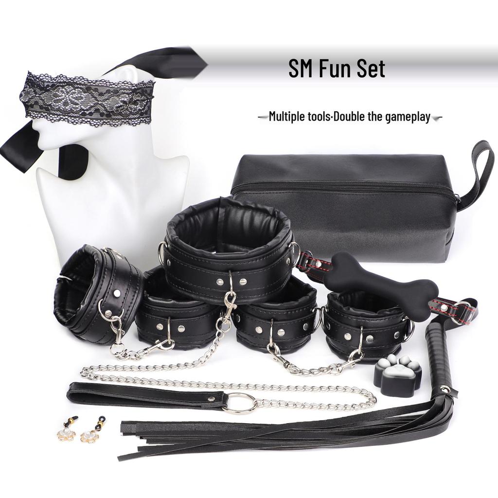 Cel mai bine vândut set BDSM din 9 piese: Burete, Bici, Guler, Căluș și multe altele pentru cupluri