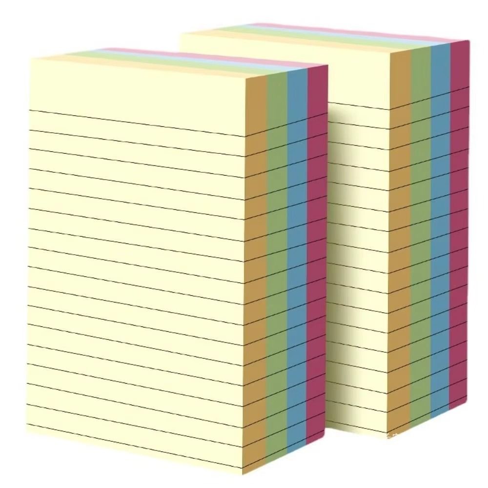 200 Sheets Self-adhesive Memo Pad Paper Diary Student Writing Marker Line Sticky Notes  Notepad