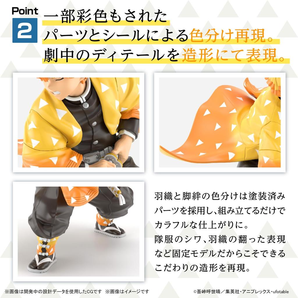 Demon Slayer Model Zenitsu Agatsuma Color-coded Plastic Model