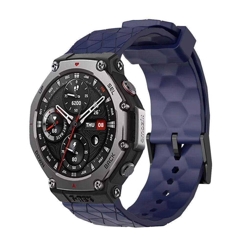 Szilikon szíj Amazfit T-Rex 3 okosórához Sport csere csuklópánt Amazfit T rex 3-hoz Futball mintás karkötő Correa