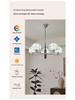 Song Dynasty-Style Chandelier: Retro Nanyang Design with Fabric and Walnut Wood for Living Room, Bedroom, or Dining Room