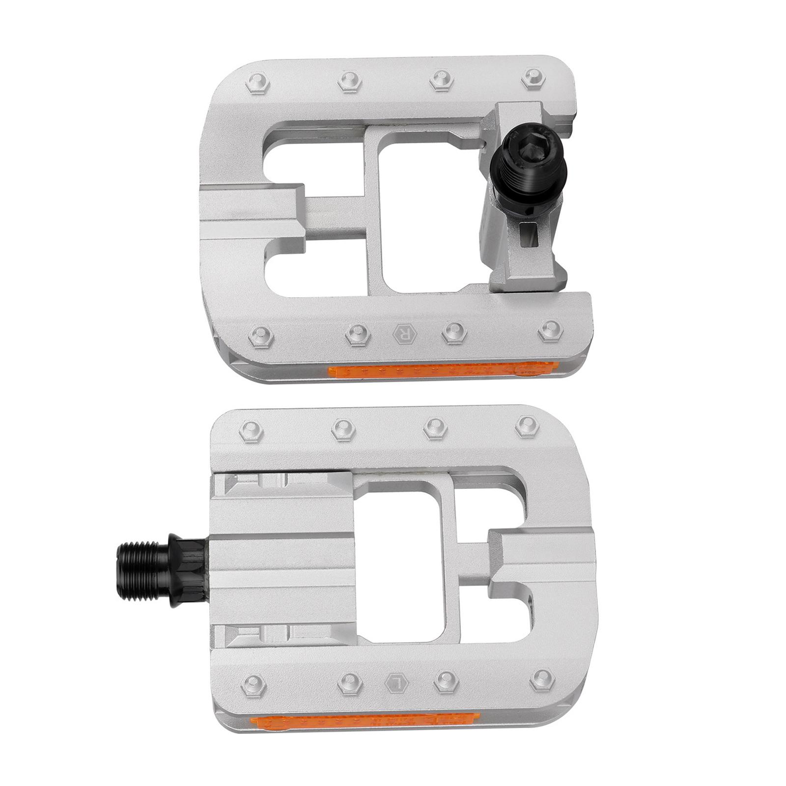 

Складные велосипедные педали со светоотражающими полосками, педали из алюминиевого сплава, складные велосипедные педали, нескользящие, с широкой платформой, велосипедные педали серебряный