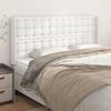 vidaXL Headboard with Ears White 203x16x118/128 Cm Faux Leather